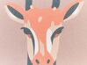 Sierkussen set van 2 giraffe motief roze 45 x 45 cm CANDELABRA_854511