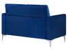 2 Seater Velvet Sofa Navy Blue FENES_730314