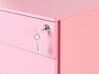 3 Drawer Metal Storage Cabinet Pink CAMI_843915