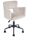 Velvet Desk Chair Taupe SANILAC_855172