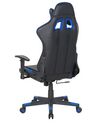 Krzesło biurowe regulowane ekoskóra czarno-niebieskie GAMER_738217