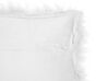 Set of 2 Faux Fur Cushions 45 x 45 cm White LUBHA_854253