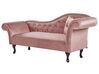 Right Hand Chaise Lounge Velvet Pink LATTES_793770