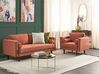 4 Seater Fabric Living Room Set Golden Brown NURMO_896283