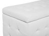 Faux Leather Storage Ottoman White MICHIGAN_707052
