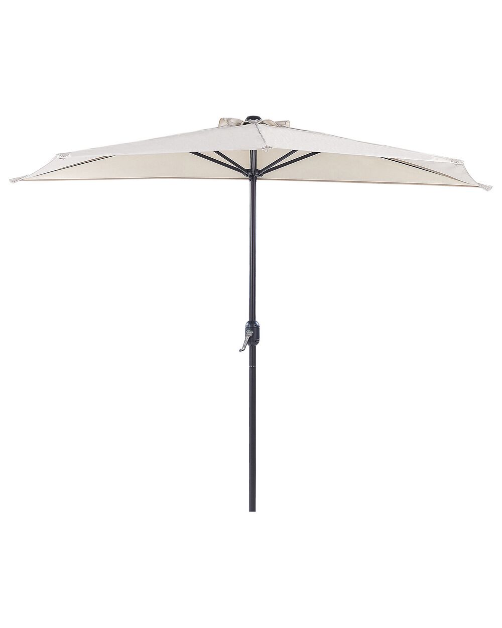 Pied parasol Porte-parasol terrasse jardin balcon support béton demi-rond  noir