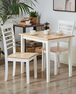 Tuoli kumipuu valkoinen/vaalea puu 2 kpl BATTERSBY