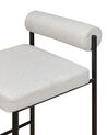 Conjunto de 2 sillas de bar de tela gris claro AMAYA_885351