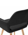 Set of 2 Fabric Dining Chairs Black CHICAGO_696169