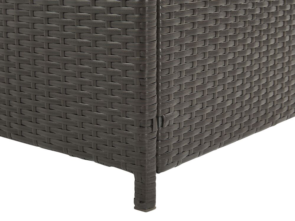 Caja para jardín en ratán marrón 126x46 cm MODENA | Beliani.es