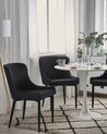 Set of 2 Fabric Dining Chairs Black SOLANO_699517