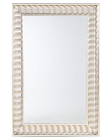 Nástenné zrkadlo v zlatej a striebornej 60 x 90 cm CASSIS