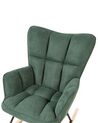 Cadeira de baloiço em tecido verde escuro OULU_855473