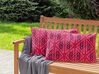 Set of 2 Outdoor Cushions Geometric Pattern 40 x 60 cm Pink MEZZANO_881444