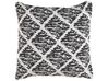 Set of 2 Cotton Cushions Geometric Pattern 45 x 45 cm Black and White HAZRO_802271