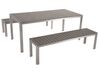 Trädgårdsmöbelset av bord och 2 bänkar grå NARDO_47359