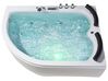 Bañera de hidromasaje esquinera LED de acrílico blanco/negro/plateado izquierda 160 x 113 cm PARADISO_681265
