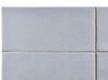 Cama de casal com arrumação em veludo cinzento claro 180 x 200 cm VERNOYES  _861515