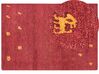 Alfombra gabbeh de lana rojo/amarillo 160 x 230 cm YARALI_856216
