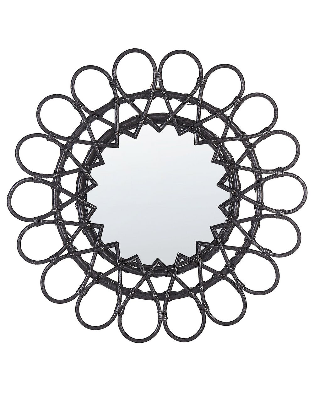 Specchio rotondo da parete tondo decorativo nero Ø60 cm da appendere con  cornice