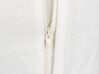 Fehér és szürke pamut virágmintás díszpárna kétdarabos szettben 45 x 45 cm LIVISTONA_892901