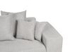 Canapé-lit d'angle à droite avec rangement en tissu gris clair LUSPA_901013