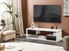 TV-Möbel weiß / schwarz mit 2 Schubladen 140 x 39 x 43 cm SPOKAN_832865