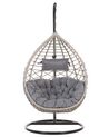 PE Rattan Hanging Chair with Stand Grey ARSITA_763899