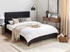 Łóżko tapicerowane 140 x 200 cm czarne AMBASSADOR_871110
