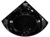 Whirlpool Badewanne schwarz Eckmodell mit LED 205  x 150 cm SENADO _780578
