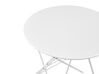 Salon de jardin bistrot table et 2 chaises en acier blanc FIORI_363290