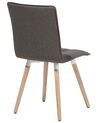 Conjunto de 2 sillas de comedor de poliéster gris pardo/madera clara BROOKLYN_693861