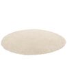 Tappeto shaggy beige chiaro tondo ⌀ 140 cm DEMRE_714862