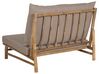 2 Seater Bamboo Lounge Set Light Wood and Taupe TODI_872744
