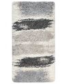 Teppich weiß / grau 80 x 150 cm abstarktes Muster Shaggy MARTUNI_855010
