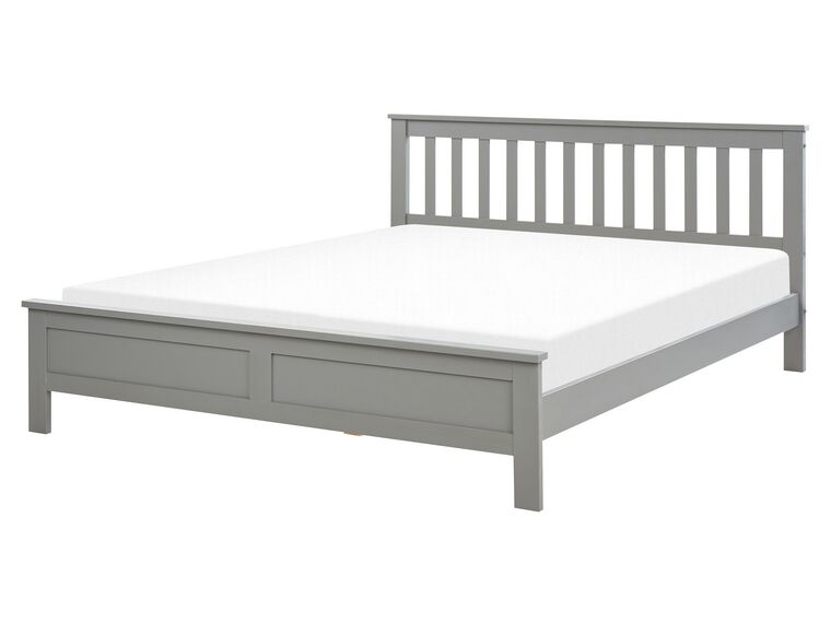 Dřevěná postel 160 x 200 cm šedá MAYENNE_876620
