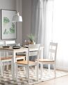 Set of 2 Wooden Dining Chairs White and Light Wood GEORGIA_696586