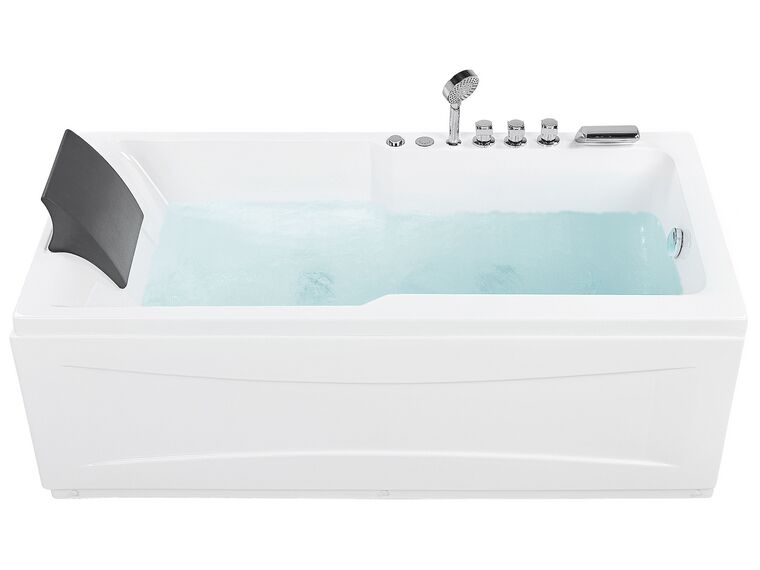 Left Hand Whirlpool Bath with LED 1690 x 810 mm White ARTEMISA_821365