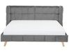 Łóżko welurowe 180 x 200 cm szare SENLIS _740791