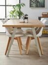 Table de salle à manger effet bois clair et grise 150 x 90 cm LENISTER_785847