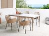 Set of 4 PE Rattan Chairs with Cushions Natural PRATELLO_877753