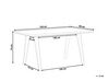 Table de salle à manger bois clair et blanc 150 x 90 cm LENISTER_837509