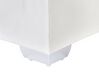Cama continental de piel sintética blanco/plateado 160 x 200 cm PRESIDENT_35865