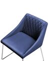 Set of 2 Velvet Dining Chairs Navy Blue ARCATA_808600