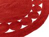 Tapis en jute rouge ⌀ 120 cm KOYUNLU_886754