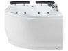 Bañera de hidromasaje esquinera LED de acrílico blanco/negro/plateado derecha 160 x 113 cm PARADISO_680856
