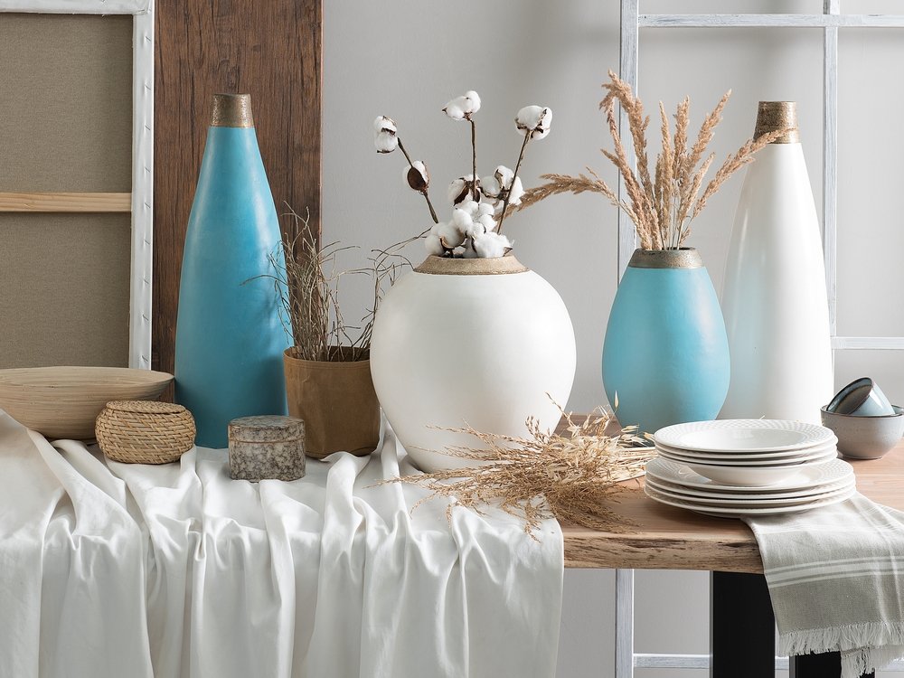 decoratieve vaas blauw coria gratis levering