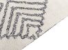 Teppich Baumwolle weiß / schwarz 80 x 150 cm geometrisches Muster Kurzflor ERAY_843965