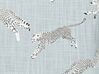 Sada 2 bavlnených vankúšov so vzorom geparda 45 x 45 cm sivá ARALES_893126