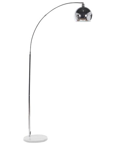 Lámpara de pie de metal plateado 210 cm PAROO